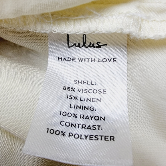 Lulu's Strap Back Linen Blend Spaghetti Strap Top XS Beautiful - Picture 6 of 10